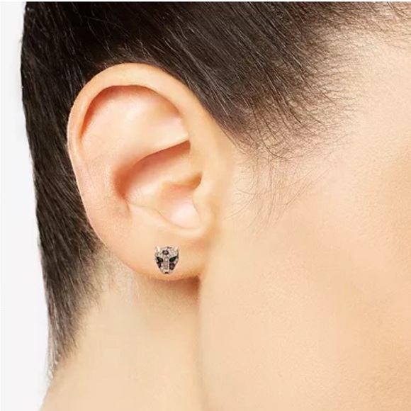 Effy Rose Gold Diamond Panther earrings - Picture 3 of 8